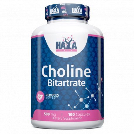 Choline Bitartrate 500mg - 100 Caps.